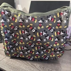 Disney Purse Green All Over Mickey Mouse Design